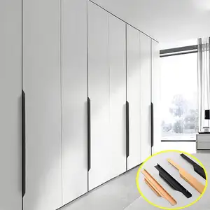 Modern Aluminium Alloy Cabinet Pull Handles Interior Pull Set And Drawer Furniture Kitchen Knob Handle