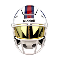 Visières de casque MIDI en acrylique, visières miroir couleur chrome, collection de visières de football