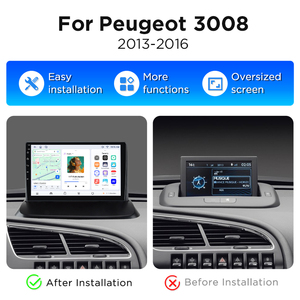 Radio para Auto Junsun con Android Carplay Inalámbrico para Peugeot 3008 2013-2016, Ventilador de Enfriamiento Integrado, Navegación GPS Automática, Asistencia de Reversa - Product Image 2
