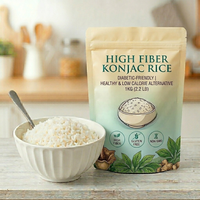 Wholesale Instant Dry Shirataki Rice 1kg Precooked High Fiber Konjak