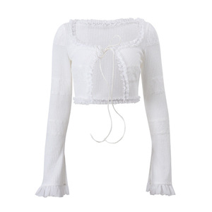 Jacquard mujeres Top falda 2 uds conjunto de manga larga con volantes camisa blusa Top Cake Mini falda <span class=keywords><strong>Medieval</strong></span> Retro <span class=keywords><strong>ropa</strong></span> Vintage 2798 - Product Image 4