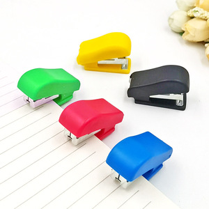 Mini Stapler Set Plastic Office Student Stationery Binding Tool Random Color - Product Image 1