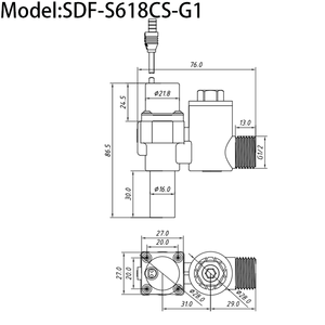 Goldenland DC <span class=keywords><strong>9V</strong></span> Válvula <span class=keywords><strong>solenoide</strong></span> de enclavamiento G1/2, para descarga automática de urinario OEM compatible con el servicio de urinarios - Product Image 4
