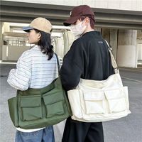 Sac fourre-tout en toile pour femme, style rétro, grande capacité, avec fermeture éclair, pour le travail ou les loisirs