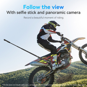 Soporte de Abrazadera para Motocicleta Telesin con Doble Cabezal Tipo Cangrejo para Cámaras de Acción Hero 13, DJI Insta360, Ace Pro, <span class=keywords><strong>Go2</strong></span>/3 - Product Image 4