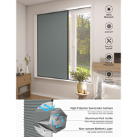 Persiana Opaca Anti-UV ZSTARR Fácil de Instalar, Ajuste Perfecto, Persianas Celulares de 20 mm, Persianas de Panal para Puerta Corredera y Ventana