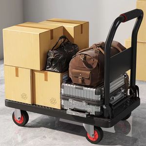 Chariot à main pliable à quatre roues avec 4 roues en PU, chariot de courses durable pour les courses et les déménagements - Product Image 1