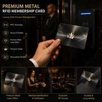 Tarjeta de Membresía RFID de Metal Premium con Efecto Láser para Gestión de Acceso a Clubes de Lujo
