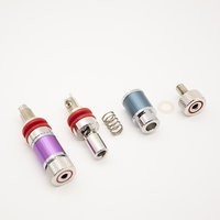 Bornes de connexion pour haut-parleurs en laiton chromé RASANTEK, noires et rouges, avec prise femelle banane, pour amplificateur audio HIFI