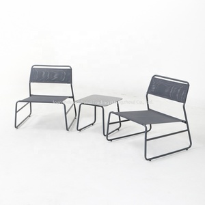 Ensemble de mobilier de jardin d'extérieur 3 pièces en acier KD, table basse et chaises de patio, idéal pour les loisirs et les espaces extérieurs, fabrication OEM, prix abordable - Product Image 2