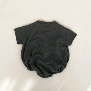 Monos de Algodón Suave con Estampado de Letras a la Moda, de Manga Corta, Casuales y Lisos para Niños Pequeños - Product Image 4