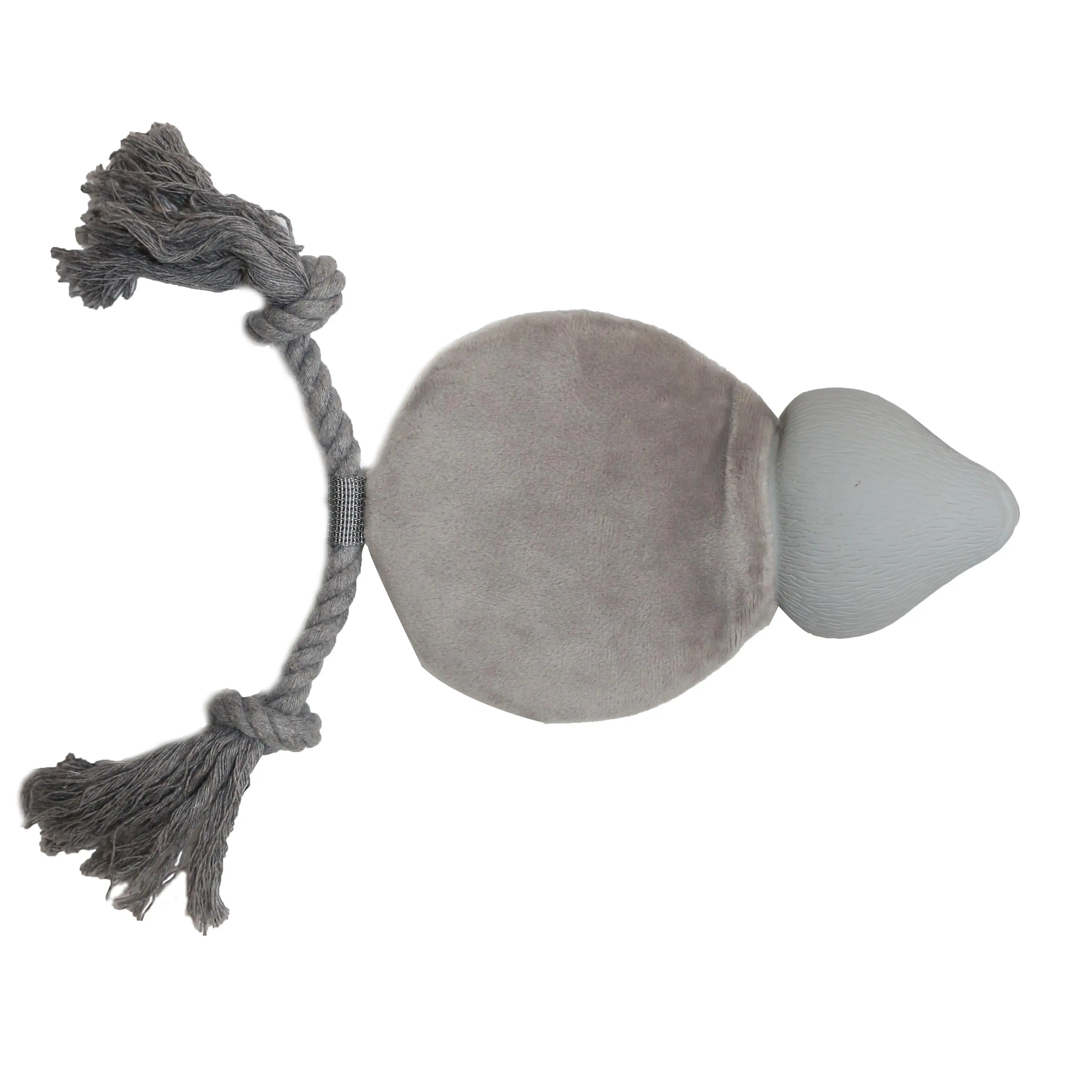 Thinkerpet Grigio Procione Corda Giocattoli Del Cane Peluche Stridulo Pet Cane Giocattolo Della Peluche