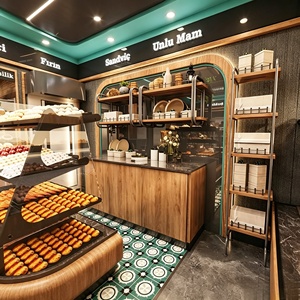 Diseño Interior de Cafetería, Panadería y Pastelería, Personalización Completa de la Habitación, Vitrina de Vidrio, Barra de Bar, Decoración de Cafetería y Tienda de Té - Product Image 3