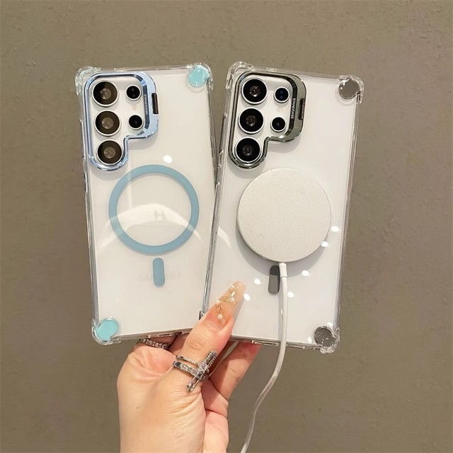 New Magnetic Mounting Bracket Shockproof Mobile Phone case for iphone 17 for Samsung S26ultra A36 A57 A06 Four Corner Shell