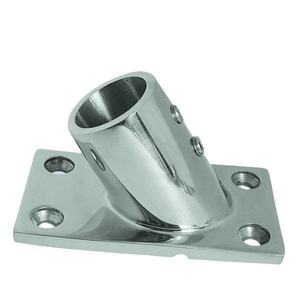 Base de main courante marine en acier inoxydable 316, raccord de poteau de bateau à base carrée angulaire - Product Image 1