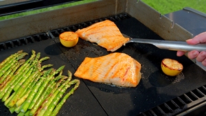 Tapis de cuisson réutilisable en tissu de 0,3 mm d'épaisseur, résistant à la chaleur, imperméable, antiadhésif, de qualité alimentaire, pour barbecue au <span class=keywords><strong>charbon</strong></span> de bois, cuisine extérieure - Product Image 6