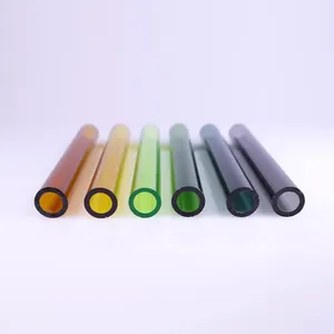 Customized colored borosilicate glass tube 17 colors tubing pipes and 28 colors glass rod in China