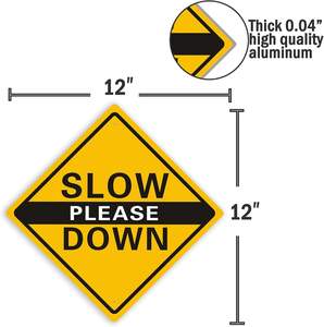 Letrero: Reduce <span class=keywords><strong>la</strong></span> Velocidad |   Señal de Tráfico de Aluminio para Calmar el Tráfico en Carreteras Privadas, Estacionamientos y Comunidades - Product Image 2