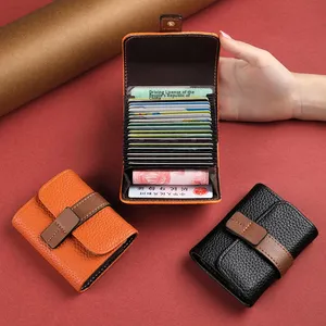 Porte-cartes et permis de conduire vintage en PU pour femme, grande capacité, multi-fentes, best-seller transfrontalier - Product Image 3