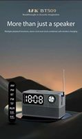 Neuerscheinung Retro FM Bluetooth-Lautsprecher Neuester Vintage Klassischer 15W Kabelloser Ladeadapter Großvolumiger Wecker Tragbarer Lautsprecher