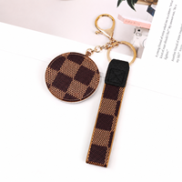 Porte-clés de luxe en cuir PU, nouveau design 2026, avec anneau métallique durable, style INS, pour sac à main, sac à dos, pendentif pour femme