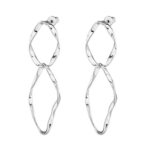 Orecchini Pendenti Lunghi con Linea Ondulata Irregolare per Donne, Gioielli Minimalisti alla Moda - Product Image 1