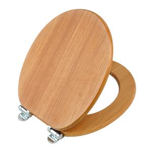 Couvercle de toilette en MDF en forme de <span class=keywords><strong>O</strong></span> de 18 pouces avec charnières en alliage de zinc, fermeture douce, face ronde, couvercle WC OEM de qualité supérieure - Product Image 2