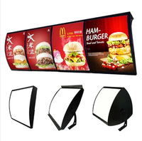 Écran de menu LED Restaurant Affichages de menus de restauration rapide Boîte à lumière LED