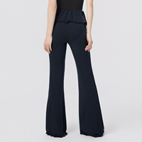 Pantalon de danse pour femmes, faux pantalon deux pièces à bas évasé, pantalon long de yoga pour adultes