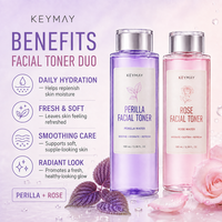 Ensemble de Toniques Liquides Botaniques pour le Visage : Perilla, Rose, Collagène – Éclaircissant, Hydratant, Adoucissant – Soin de Luxe Formule Personnalisée