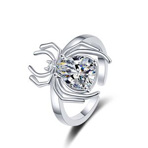 Anillo 18k Halloween Spider Open <b>Adjustable</b> <b>Ring</b> Jewelry for Women Sparkling Zircon Index Finger <b>Ring</b> Punk Gothic Y2K Jewelry - Product Image 5