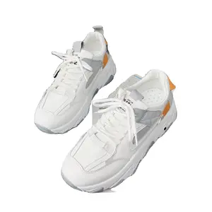 Zapatillas deportivas de malla para mujer, zapatos informales de color blanco, alta calidad, venta al por mayor, fábrica China