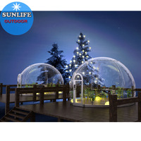 Tente bulle en forme de dôme transparente à 100% populaire, fabriquée en polycarbonate rigide