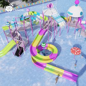 Tapis anti-éclaboussures extérieur Cenchi équipement de jeu aquatique pour enfants parc aquatique commercial aire de jeux anti-éclaboussures parc aquatique personnalisé - Product Image 1