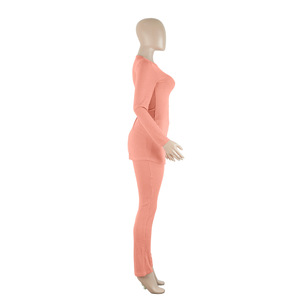 2024衣料品メーカー不規則な編み糸中空因果ツーピースセット女性服 - Product Image 5