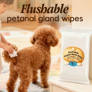 Lingettes humides jetables pour animaux de compagnie, biodégradables, sans rinçage, pour les glandes anales des chiens et des chats, douces, hypoallergéniques, en gros, OEM - Product Image 1