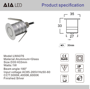 <span class=keywords><strong>Downlight</strong></span> IP65 impermeable, foco empotrado pequeño para <span class=keywords><strong>exterior</strong></span>, <span class=keywords><strong>led</strong></span>, mini <span class=keywords><strong>downlight</strong></span> para techo - Product Image 5
