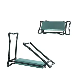 Portable Folding Foldable Yard Outdoor Garden Steel EVA 2 In 1 Kneeling Pad Tool Pouch Seat Stool Stooler Kneeler