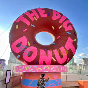 Şişirilebilir Donut Şeklinde Balon Plaj Partisi Fikirleri Reklam İçin Dev Şişirilebilir Dondurma Hamburger Yiyecek Modeli - Product Image 1