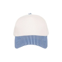 Gorra de Béisbol Unisex de Seis Paneles con Bordado a Rayas, Transpirable, Ajustable, para las Cuatro Estaciones, de Algodón y Poliéster, para Adultos