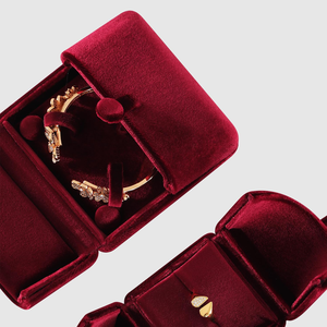 Luxury Velvet Hot Selling Jewelry Box, <b>Ring</b> Pendant Box, <b>Storage</b> Necklace Creative Packaging Box, Logo Printing in Small Batch - Product Image 2
