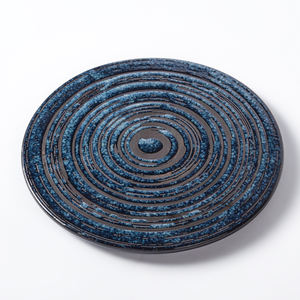 OEM ODM Accepté YAYU Four Transmutation Noir Bleu Porcelaine Plat De Service Plat avec <span class=keywords><strong>Cercle</strong></span> Design Chine Assiette À Dessert Céramique - Product Image 4
