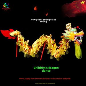 Accessoires de Danse du <span class=keywords><strong>Dragon</strong></span> pour Enfants : Tête et Queue de <span class=keywords><strong>Dragon</strong></span> en Tissu Satiné Coloré pour la Maternelle, Lion de Scène Moderne pour Spectacles Rapides - Product Image 2