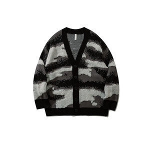 Custom OEM &amp; ODM Long Sleeve Knit Jacquard <strong>Cardigan</strong> Sweaters V Neck <strong>Men</strong> Clothes Fashion Knitted Sweater <strong>Cardigan</strong> <strong>Men</strong> - Product Image 4