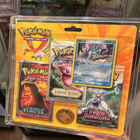 Étui de présentation moderne en acrylique transparent pour 3 packs de cartes Pokémon sous blister, support de protection premium de 8 mm d'épaisseur pour TCG