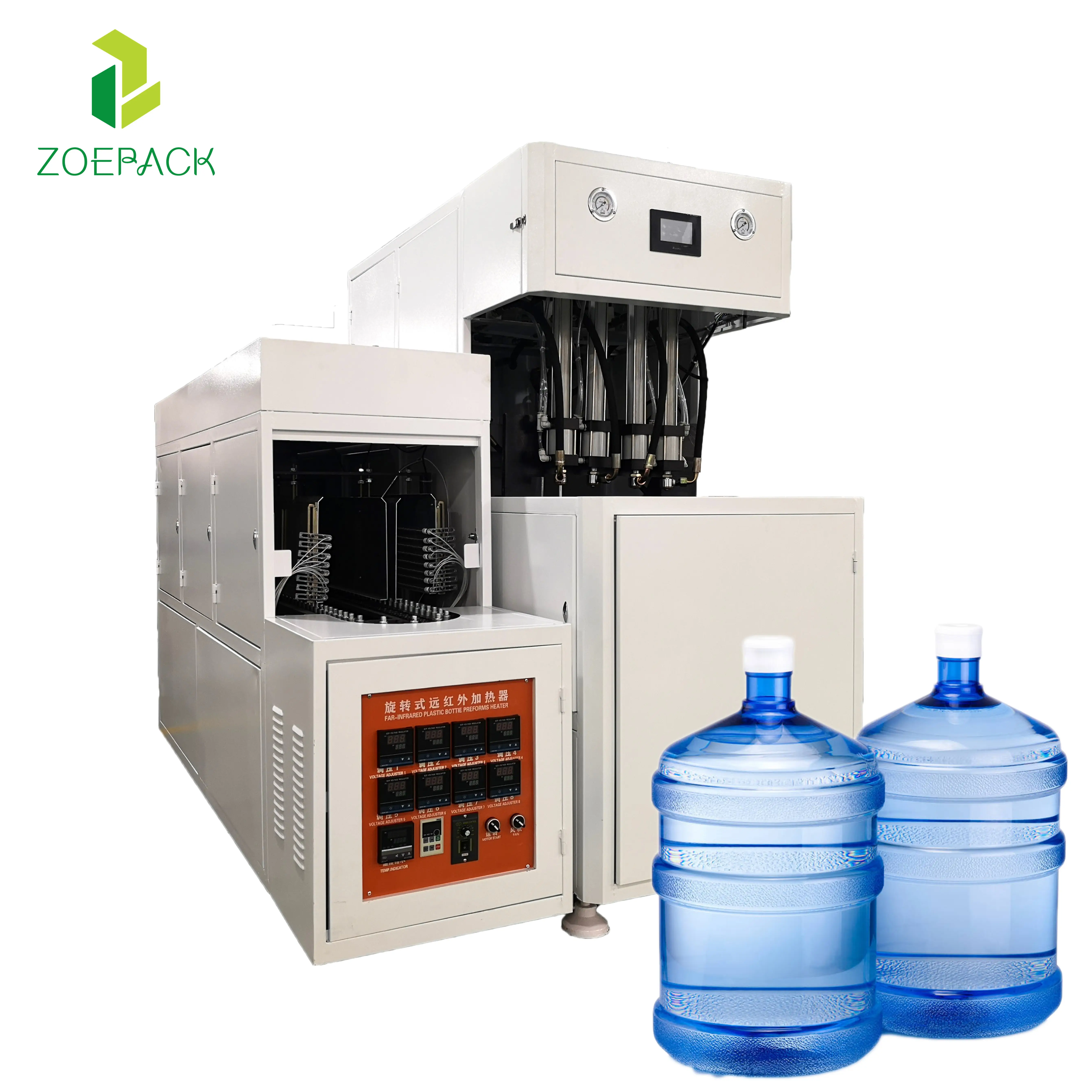 Máquina semiautomática de soplado de botellas de plástico PET, botella de PET de 5 galones, máquina de botella de agua de 5 galones