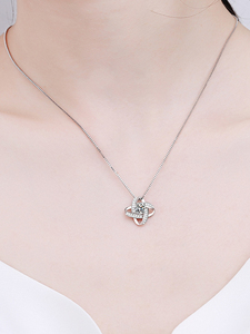 <span class=keywords><strong>Gioiello</strong></span> pregiato S925 collana pendente in <span class=keywords><strong>argento</strong></span> Sterling da donna Moissanite gioielli con diamanti - Product Image 4