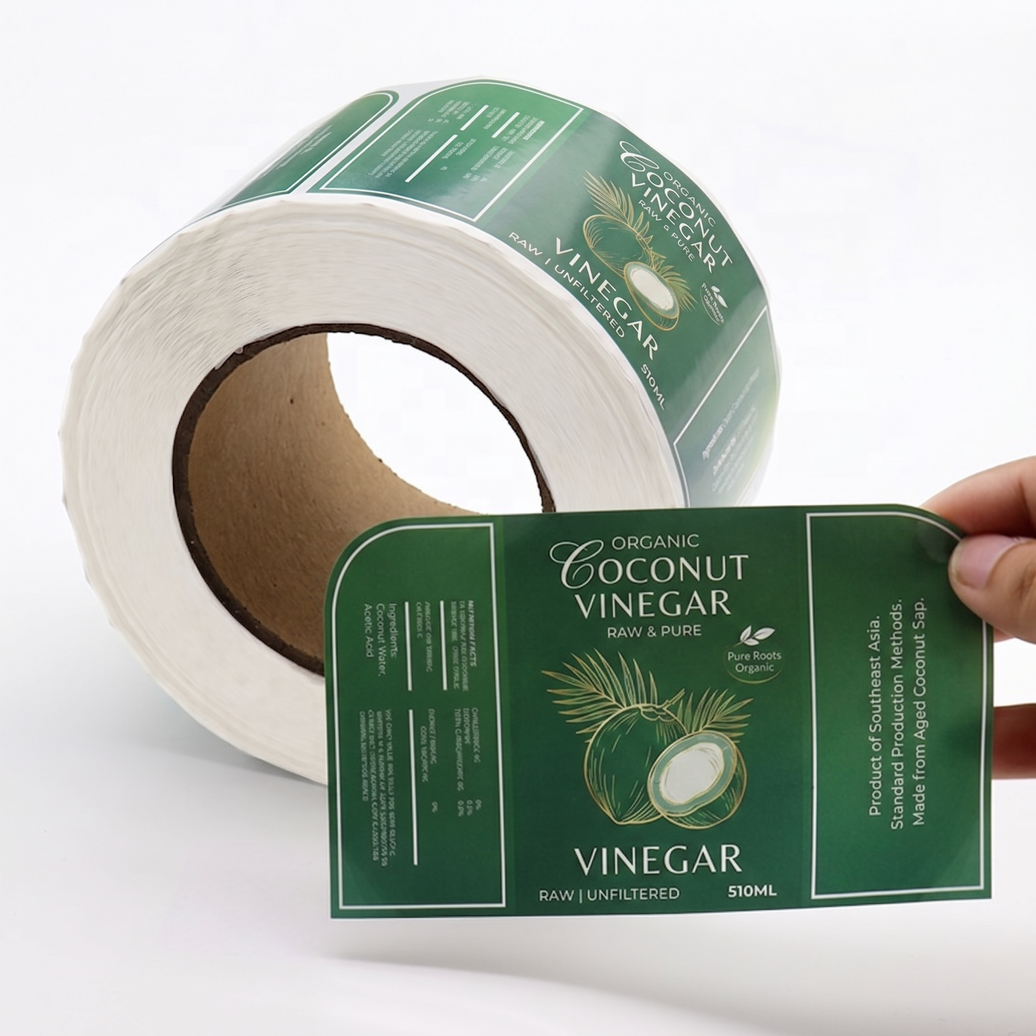 Customizable Waterproof Adhesive Labels for Food Packaging with Flexographic & Digital Printing OEM Available