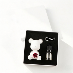 Finru Car Aroma Stone <strong>Diffuser</strong> Vent Clip Bear Shaped Ceramic Essential <strong>Oil</strong> Fragrance Air Freshener Cute <strong>Mini</strong> Gift Box - Product Image 4