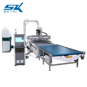 Reklam sanayi işareti yapma 1325 CNC Router ATC ahşap oyma kesme makinesi otomatik yükleme ve boşaltma masa